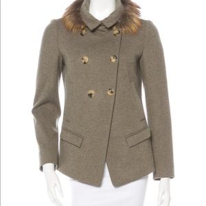 Brunello Cucinelli fur trim cashmere blend jacket